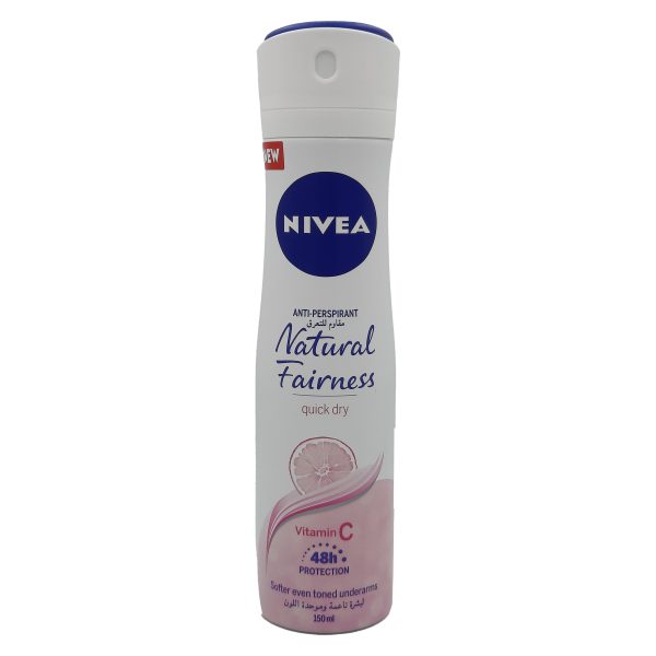نيفيا مزيل عرق بخاخ ناتشرال فيرنس - NIVEA spray anti-perspirant natural fairness 150ml