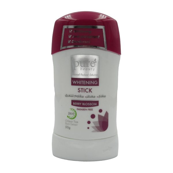 بيور بيوتي ستيك مزيل عرق بيري بلوسم - pure beauty anti-perspirant stick berry blossom 50g