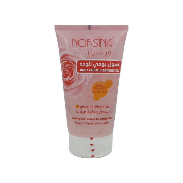 نورسين غسول يومي للوجه مدعم بالفيتامينات بالورد - NORSINA daily facial cleansing gel exploding vitamins rose 150ml