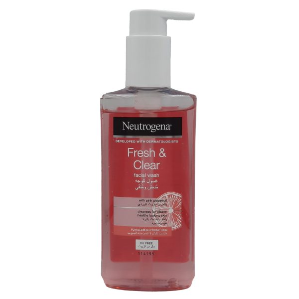 نيتروجينا غسول وجه منعش ومنقي  - Neutrogena facial wash fresh & clear 200ml
