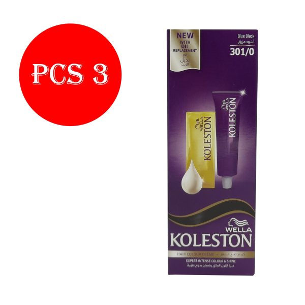 كوليستون صبغة شعر اسود - KOLESTON hair colour black 301/0 3pcs
