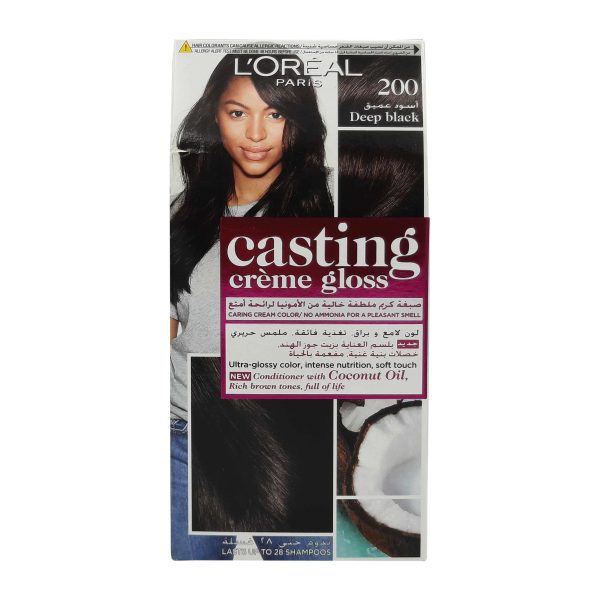 لوريال باريس صبغة شعر كاستينج اسود - L’OREAL PARIS hair color casting black 200