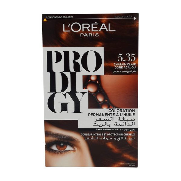 لوريال باريس صبغة شعر بروديجي بني - L’OREAL PARIS hair color prodigy brown 5.35
