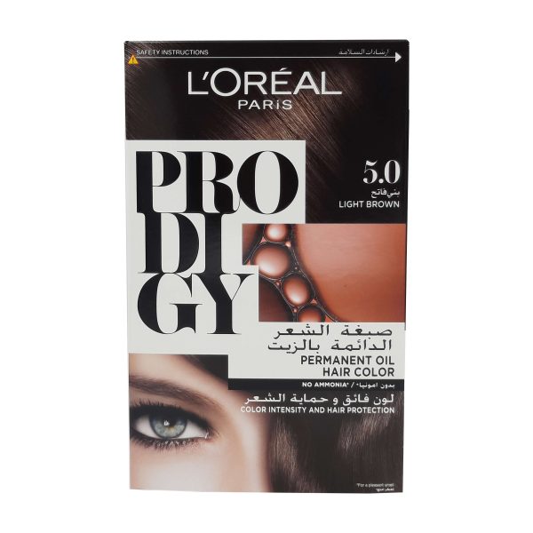 لوريال باريس صبغة شعر بروديجي بني - L’OREAL PARIS hair color prodigy brown 5.0