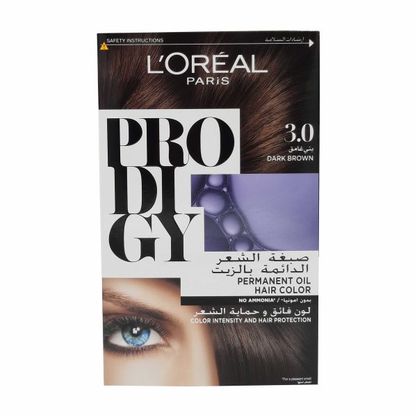 لوريال باريس صبغة شعر بروديجي بني - L’OREAL PARIS hair color prodigy brown 3.0