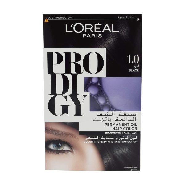 لوريال باريس صبغة شعر بروديجي اسود - L’OREAL PARIS hair color prodigy black 1.0
