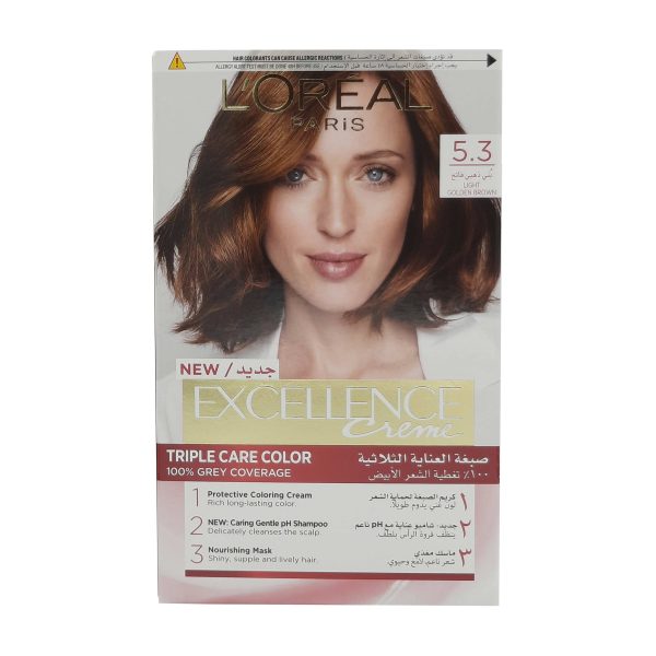 لوريال باريس صبغة شعر اكسيلنس بني - L’OREAL PARIS hair color excellence brown 5.3