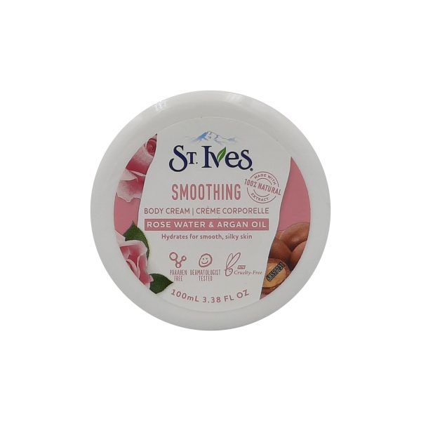 سانت ايفز كريم للجسم بماء الورد وزيت الأرجان - ST.Ives body cream rose water & argan oil 100ml