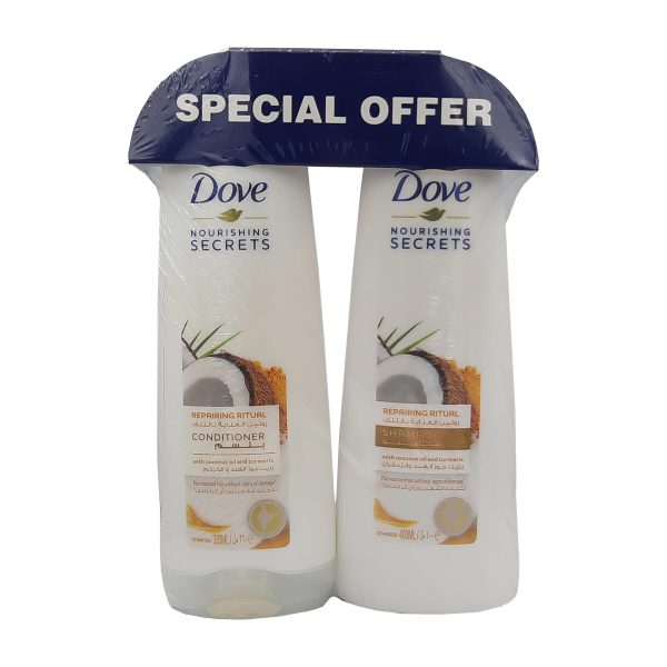 دوف شامبو بلسم روتين العناية بالتلف - Dove shampoo 400ml conditioner 320ml repairing ritual special offer