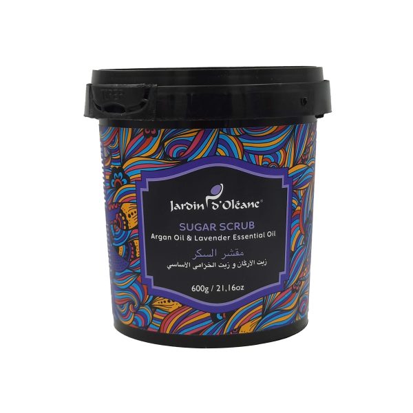 جاردين مقشر السكر زيت الاركان و زيت الخزامى - Jardoin sugar scrub argan oil & lavender essenter oil 600g