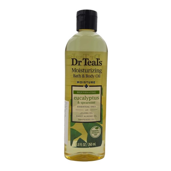 دكتور تيلس زيت مرطب للاستحمام والجسم بالاوكاليبتوس - Dr Teal,s oil moisturizing bath & body eucalyptus 260ml