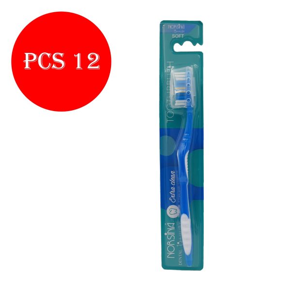 نورسين مفرشة اسنان اكسترا كلين سوفت - NORSINA Toothbrush extra clean soft 12pcs