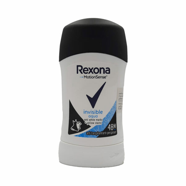 ريكسونا مزيل عرق ستيك انفيسبل اكوا  - Rexona stick anti-perspirant invisible aqua 40ml