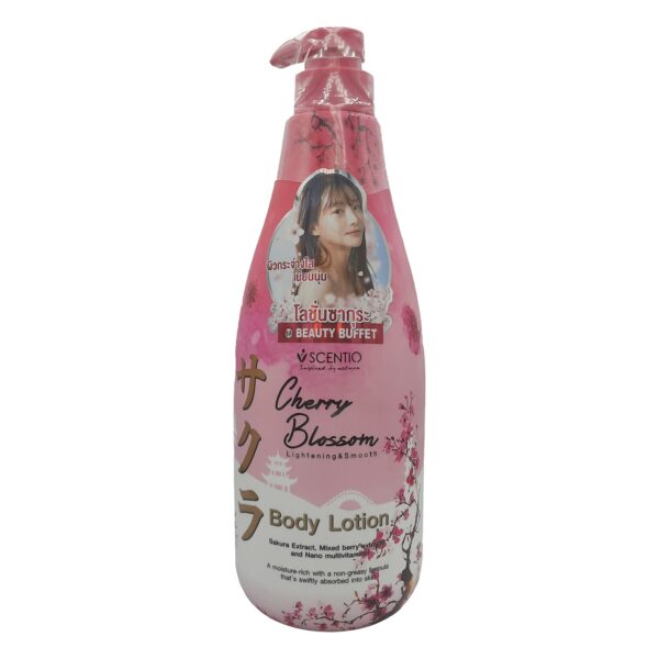 سينتيو لوشن البشرة بزهرة الكرز - SCENTIO body lotion cherry blossom 700ml