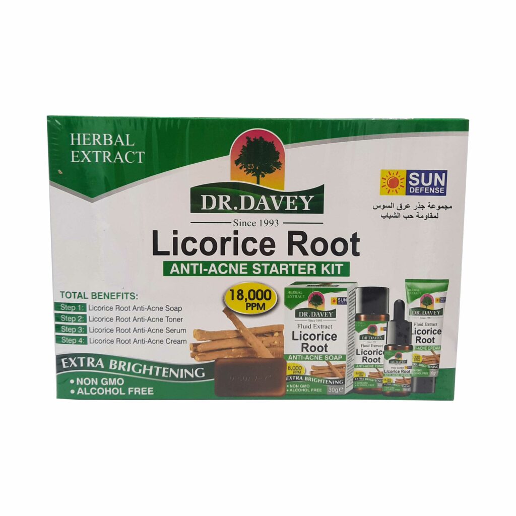 دكتور دافي مجموعة عرق السوس لمقاومة حب الشباب DR.DAVEY starter kit licorice root antiacne