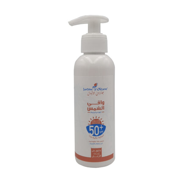 جاردين اوليان لوشن واقي شمس للوجه والجسم 50+ اس بي اف بزيت الارجان - Jardoin Oleane face & body sun lotion 50+ SPF with arga oil 200ml