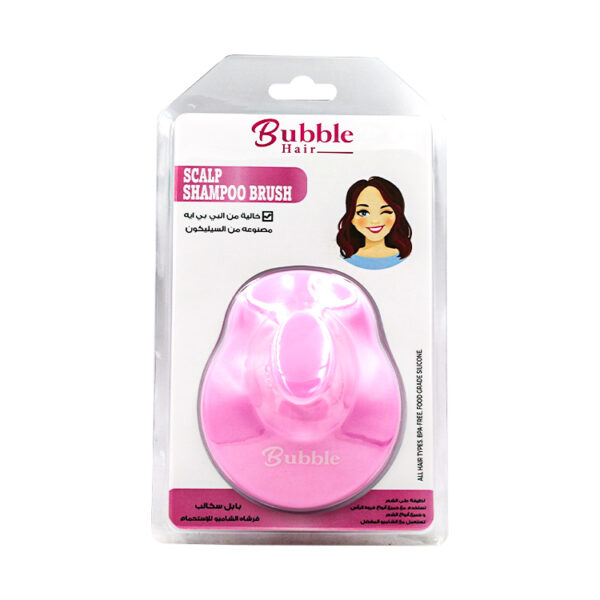 بابل سكالب فرشة الشامبو للاستحمام وردي - Bubble scalp shampoo brush pink
