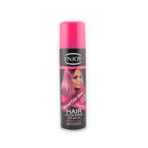 انجوي بخاخ ملون للشعر وردي - ENJOY hair color spray pink 150ml