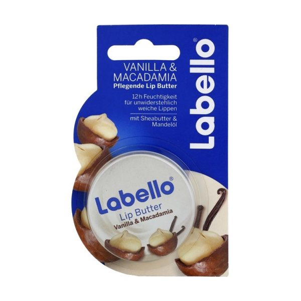 لابيلو زبدة مرطبة للشفاة بالفانيلا والمكاديميا - Labello Lip Butter Vanilla & Macadamia 19ml