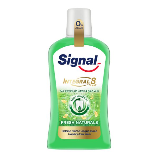 سيجنال غسول فم مفعول متكامل 8 بالليمون والصبار - Signal mouthwash integral 8 with lemon & aloe vera 500ml