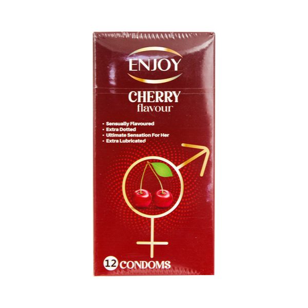 انجوي واقي ذكري بنكهة الكرز - ENJOY condom Cherry Flavour 12condoms
