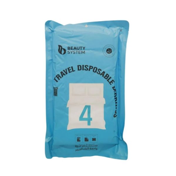 بيوتي سيستم اغطية سرير للاستخدام مرة واحدة - BEAUTY SYSTEAM travel disposable benddings 4pcs