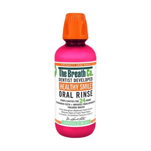 ذا بريث غسول فم هيلثي سمايل سباركل مينت - The Breath Co Mouthwash Healthy Smile Sparkle Mint 500ml